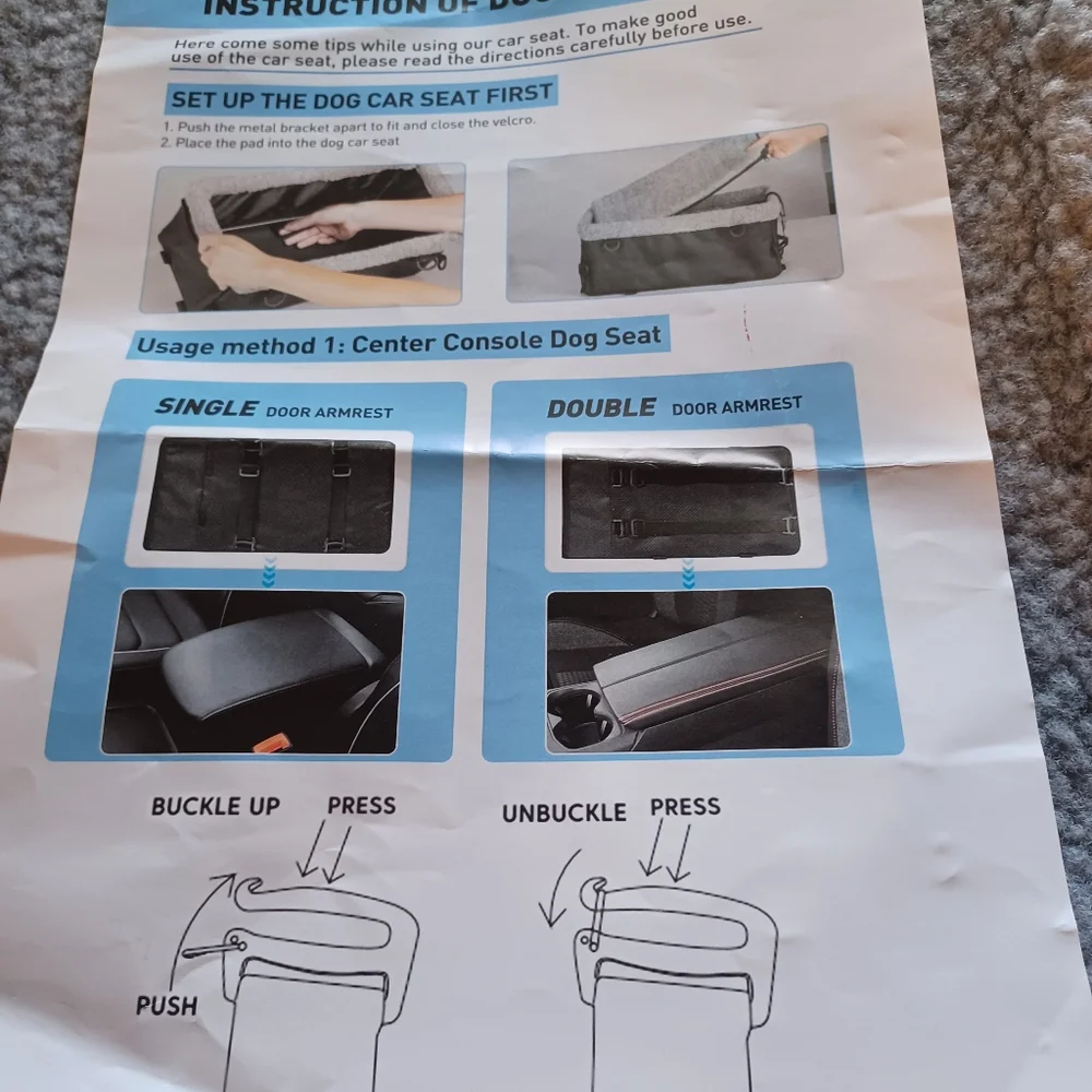 Dog car seat carrier pet smart new